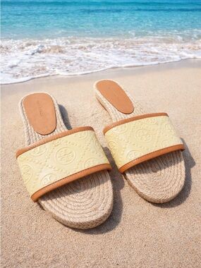 New Tory Burch Espadrille Slides Size 7 | Embroidered
